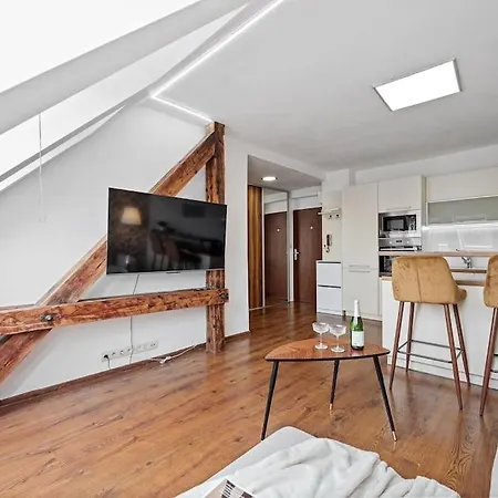 V Centre S Vyhladom Na Hrad A Parkovanim Apartman